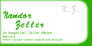 nandor zeller business card